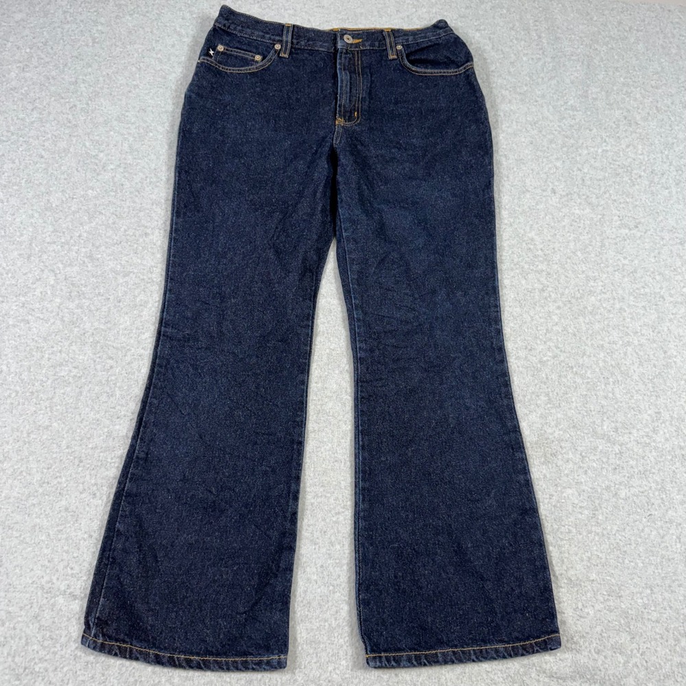 Express Jeans Vintage 90s Womens 9/10R Dark Wash Cotton Flare Leg Denim Blue